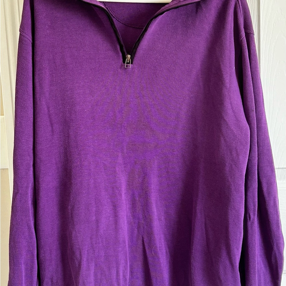 Men's Stylish Purple Zip-Up Sweater